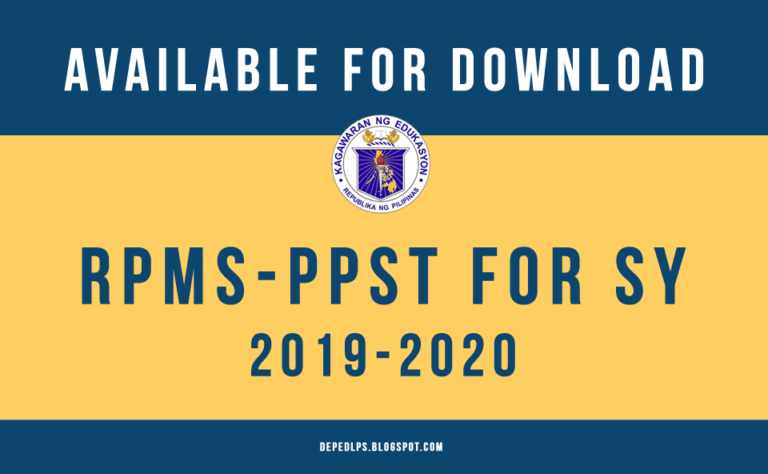 Rpms Ppst Downloadable Materials For Sy 2020 2021 New 3624