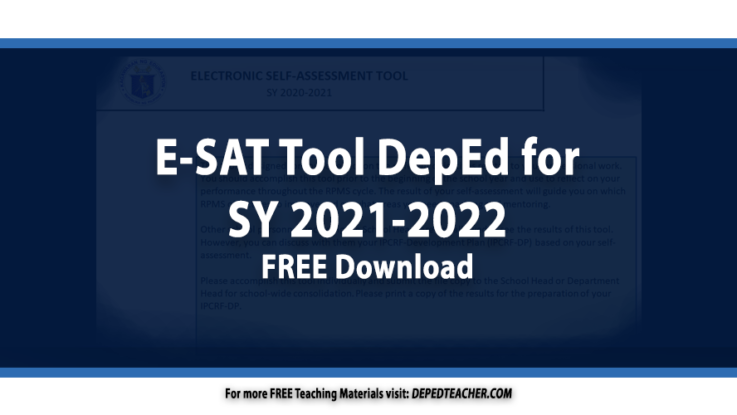 E-SAT Tool DepEd for SY 2021-2022 FREE Download